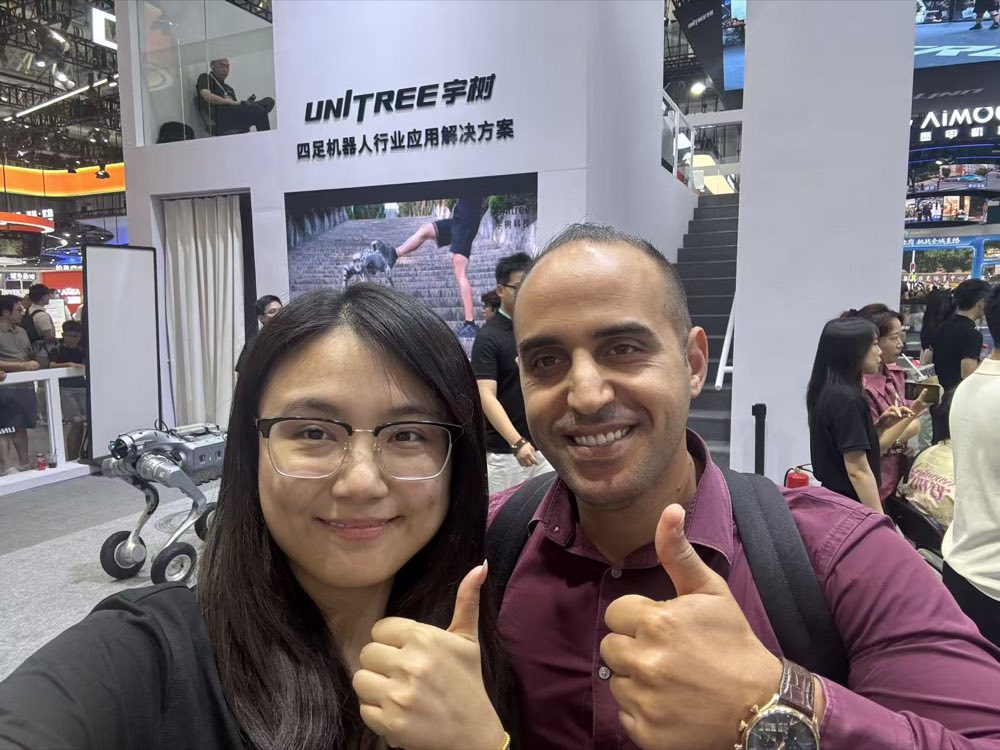 Meeting at the Unitree booth, WRC 2026 Beijing